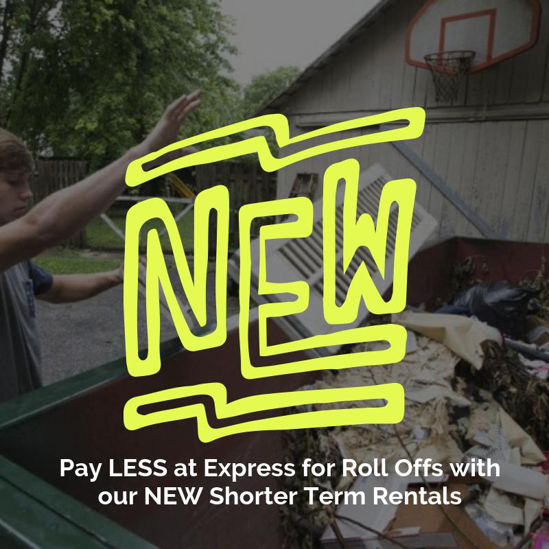 express roll off lowers dumpster rental prices