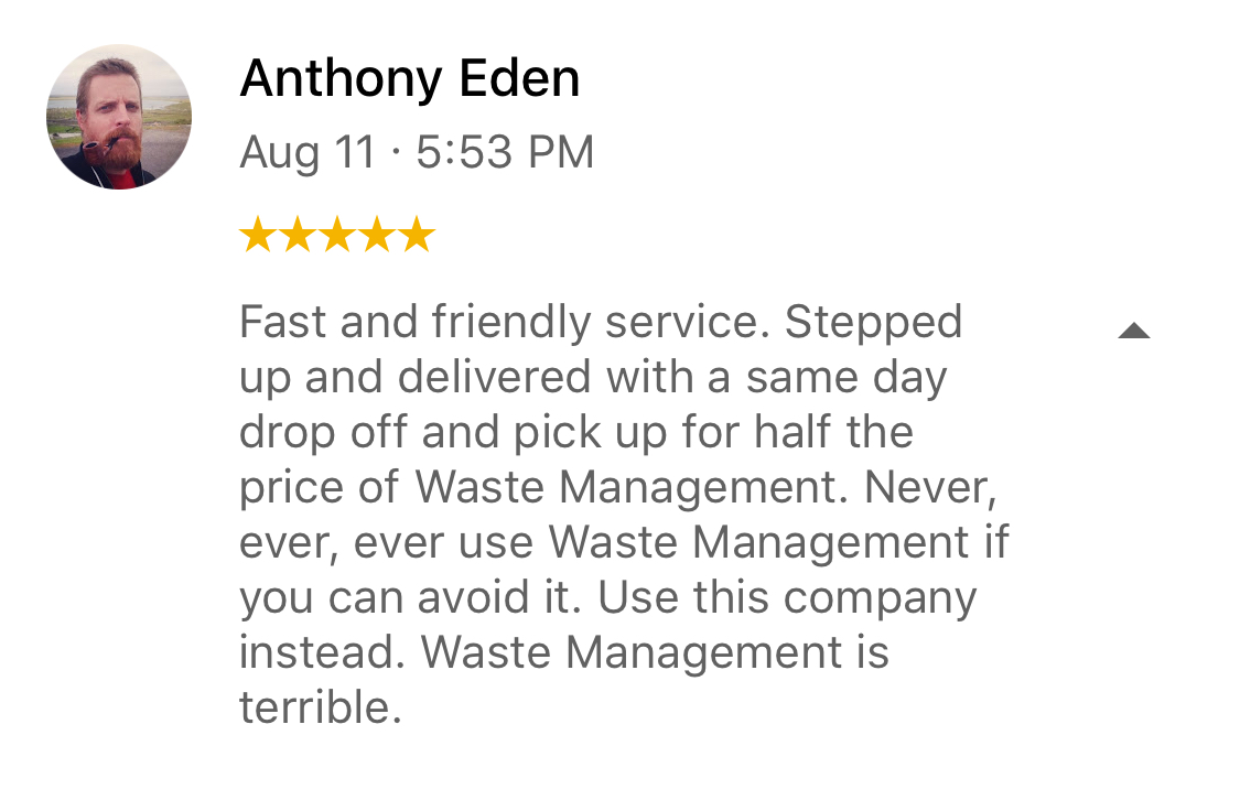 wm dumpster rental prices